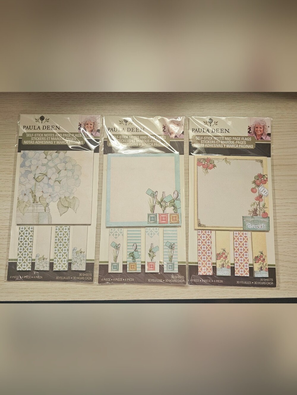 Vintage Paula Deen Self-Stick Notes & Page Flags Set of 3 – Kitchen & Garden